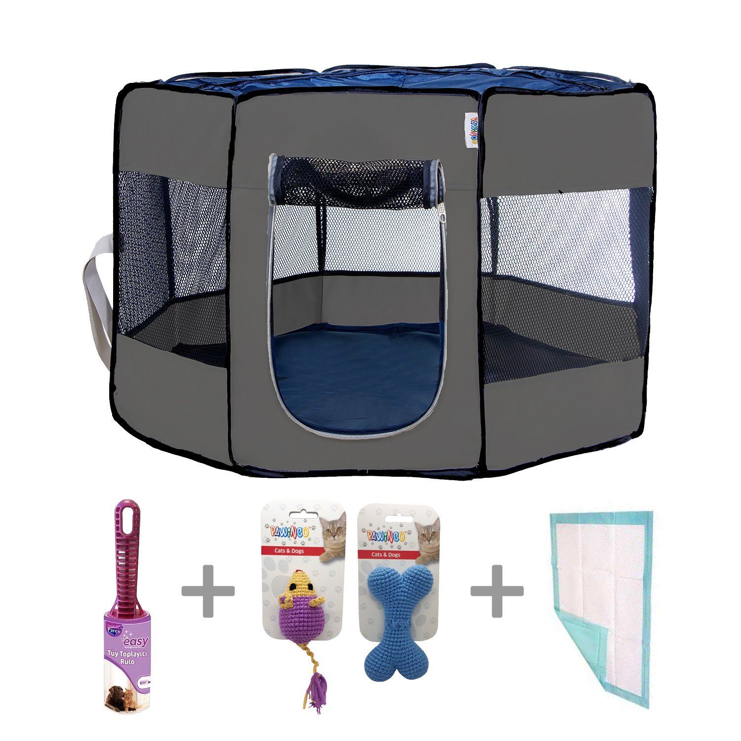 Pawingo Kedi ve Köpek Doğum Evi (Koyu Gri)