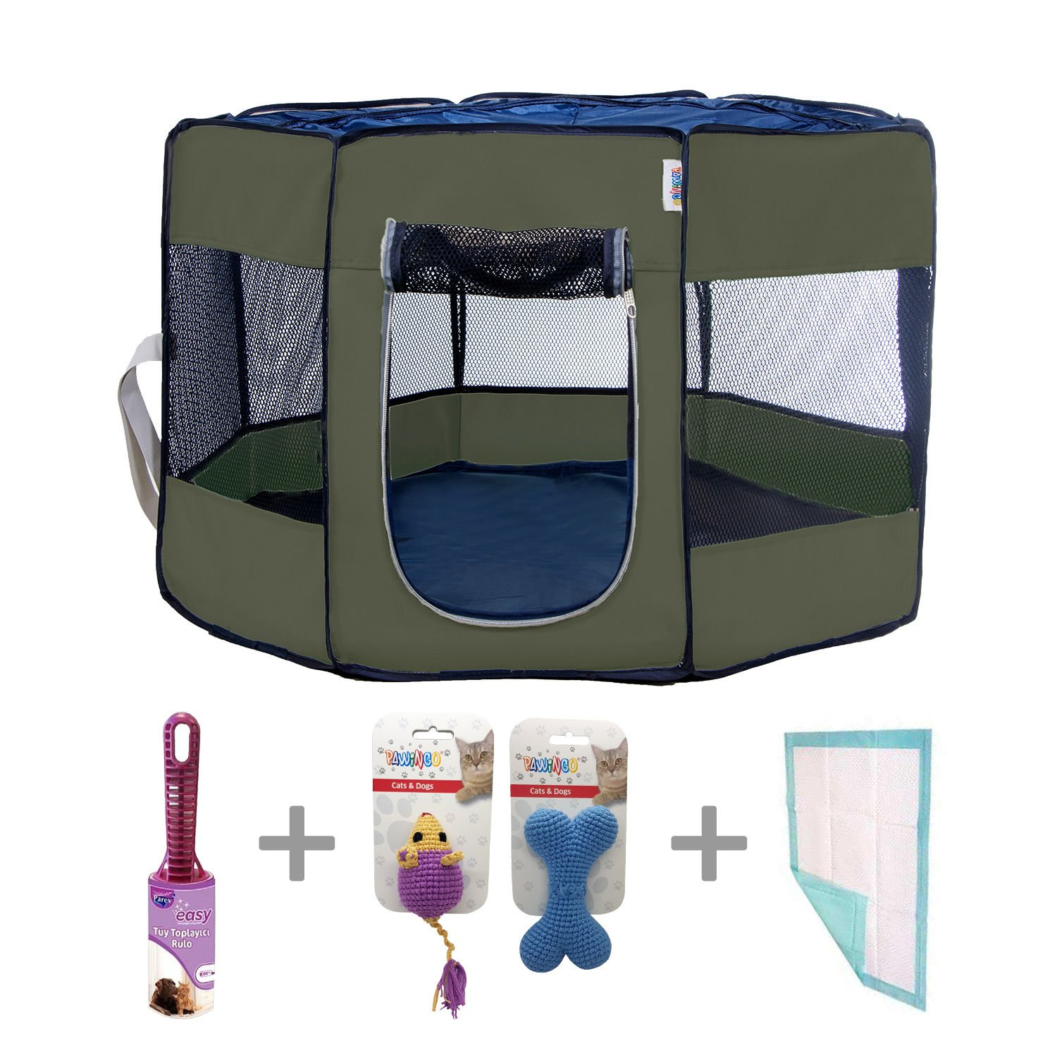 Pawingo Kedi ve Köpek Doğum Evi (Haki)